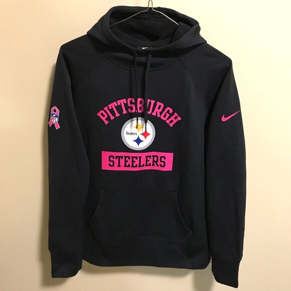 Women's Nike Pittsburgh Steelers Breast Cancer Awareness Circuit Hoodie- Size L - Picture 1 of 12